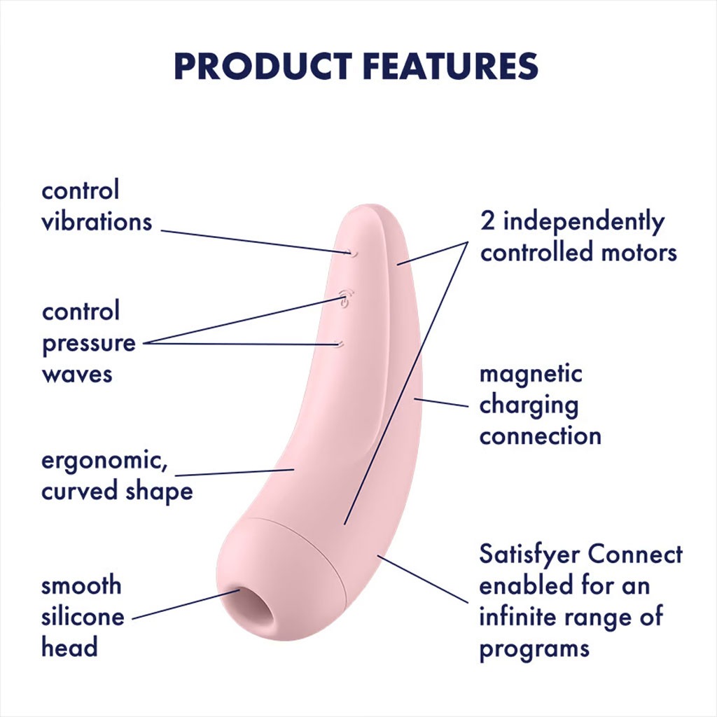 Satisfyer - Curvy 2+ Luchtdruk Vibrator Roze info