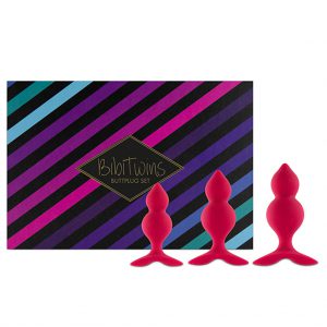 FeelzToys - Bibi Twin Butt Plug Set 3 st. Roze