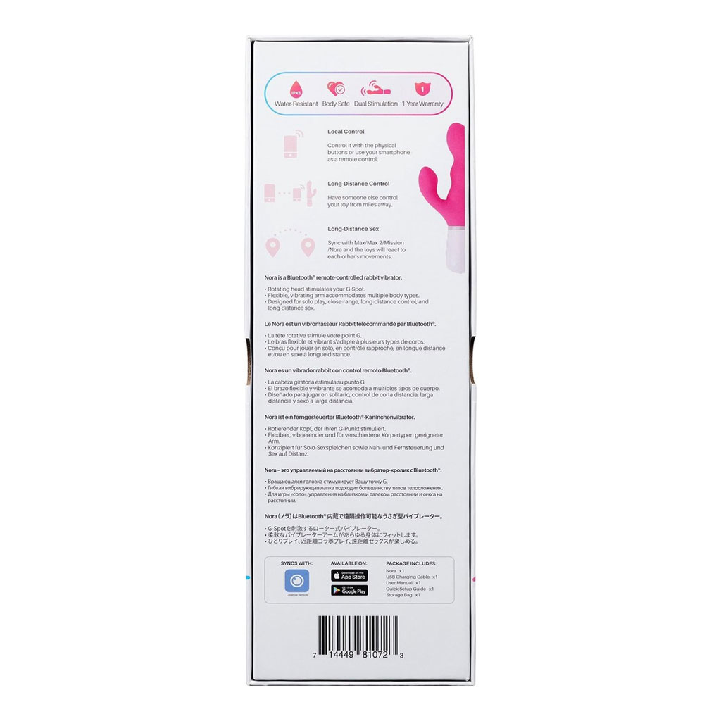 Lovense - Nora Rabbit Vibrator verpakking achter