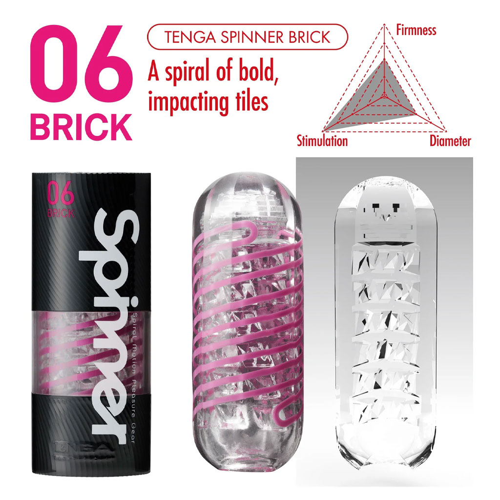 TENGA - SPINNER MASTURBATOR BRICK info