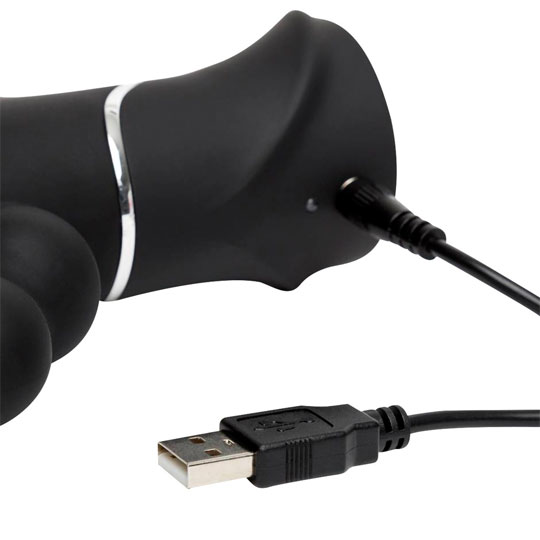 Happy Rabbit - Driedubbele Curve Rabbit Vibrator Zwart usb
