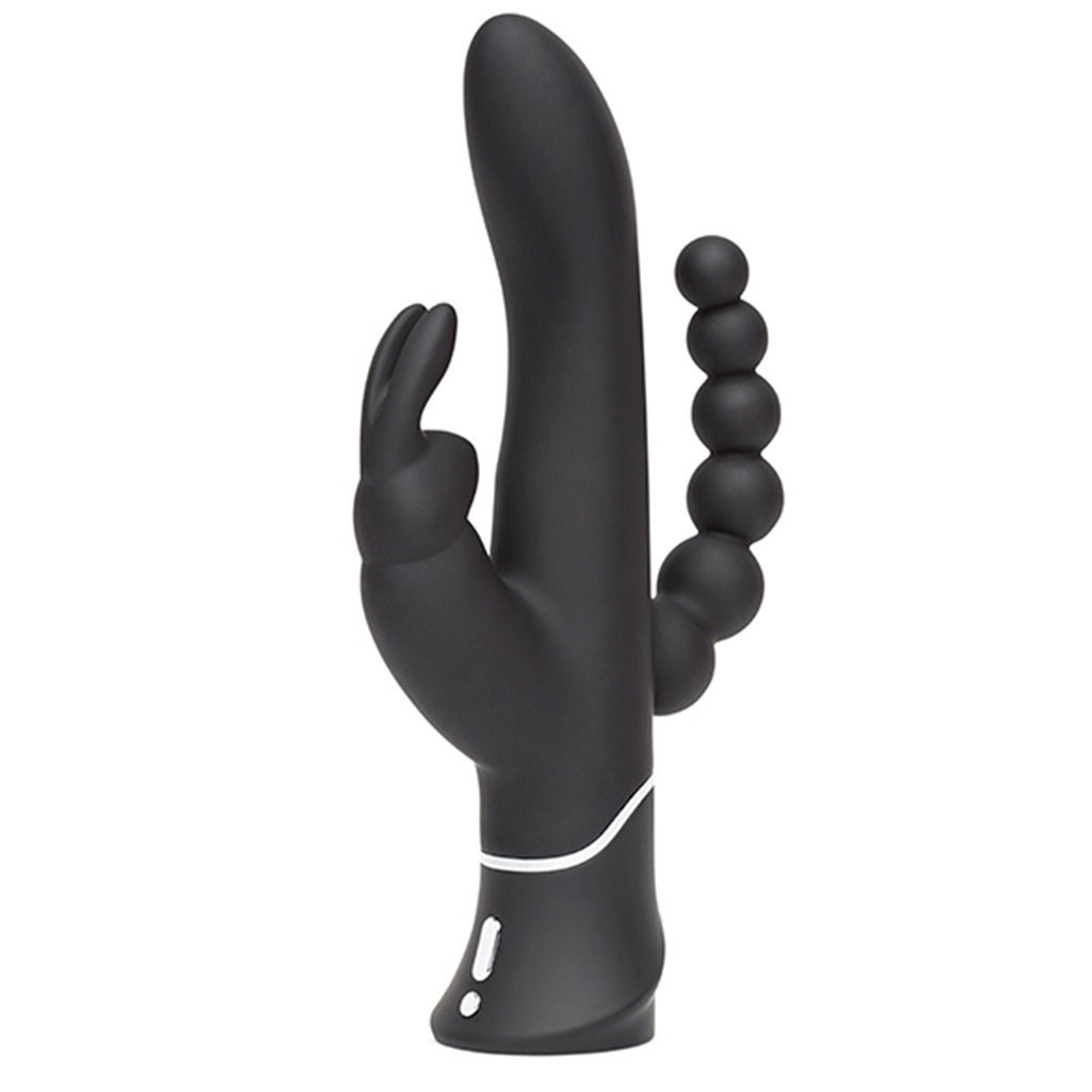 Happy Rabbit – Driedubbele Curve Rabbit Vibrator Zwart