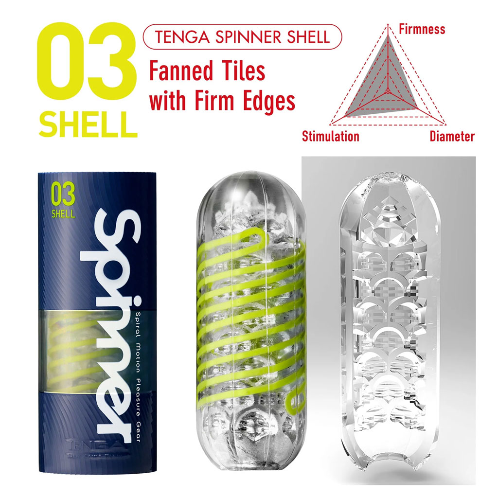 TENGA - SPINNER MASTURBATOR SHELL info