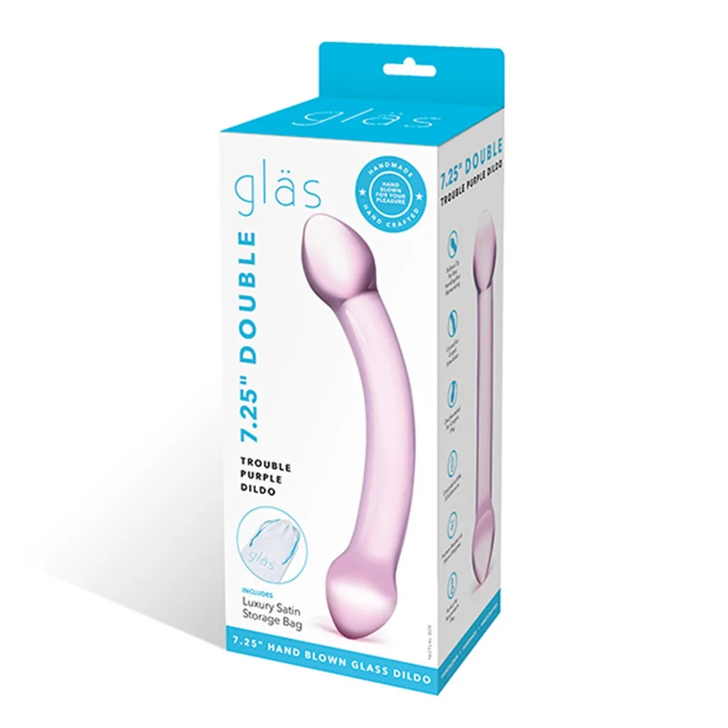 Gläs - Double Trouble Dildo Paars
