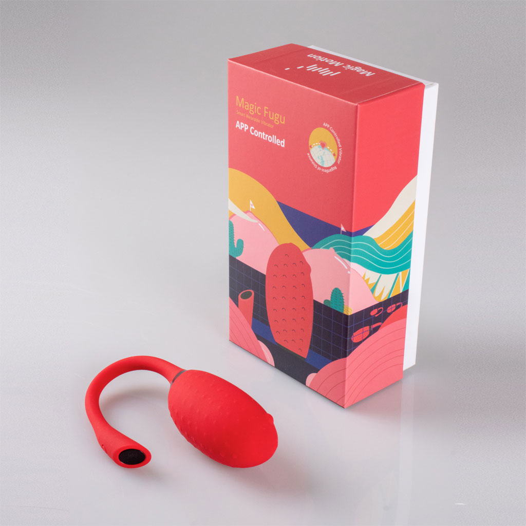 Magic Motion - Fugu Smart Wearable Vibrator Rood doosje