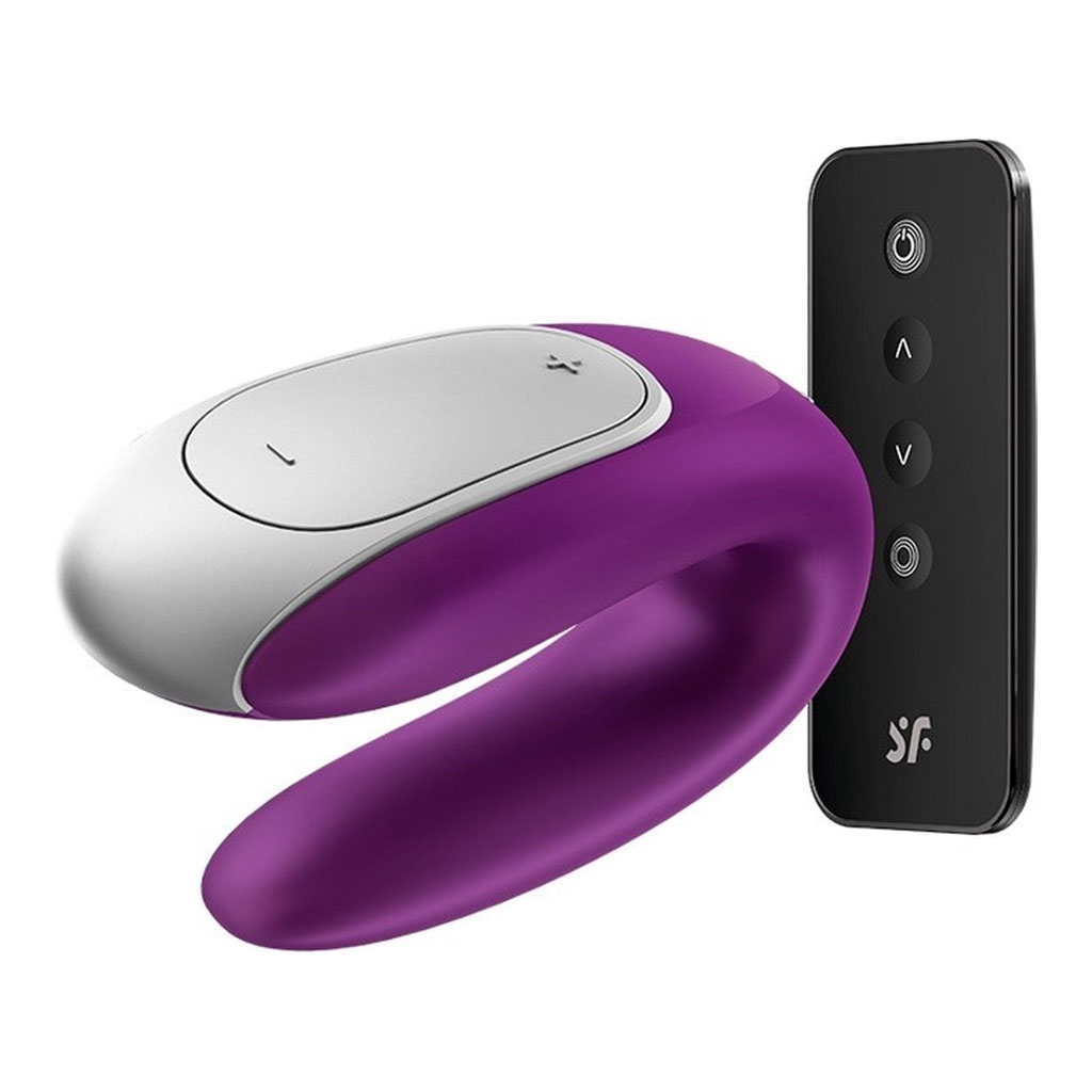 Satisfyer - Double Fun Koppel Vibrator Paars remote