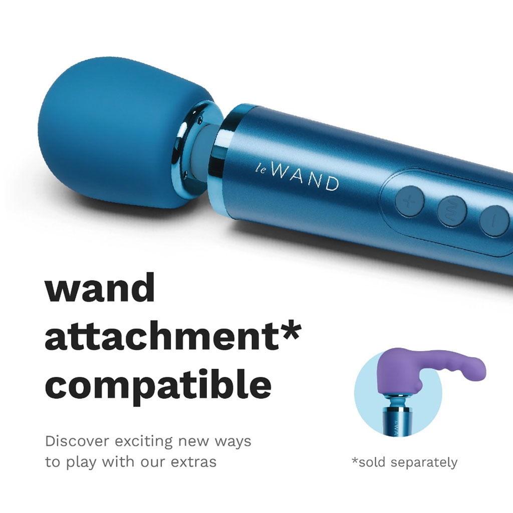 Le Wand - Petite Oplaadbare Massager Blauw opzetstuk