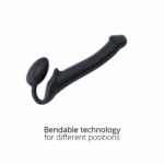 Strap-On-Me - Strapless Voorbind Dildo - Maat M - Zwart gif