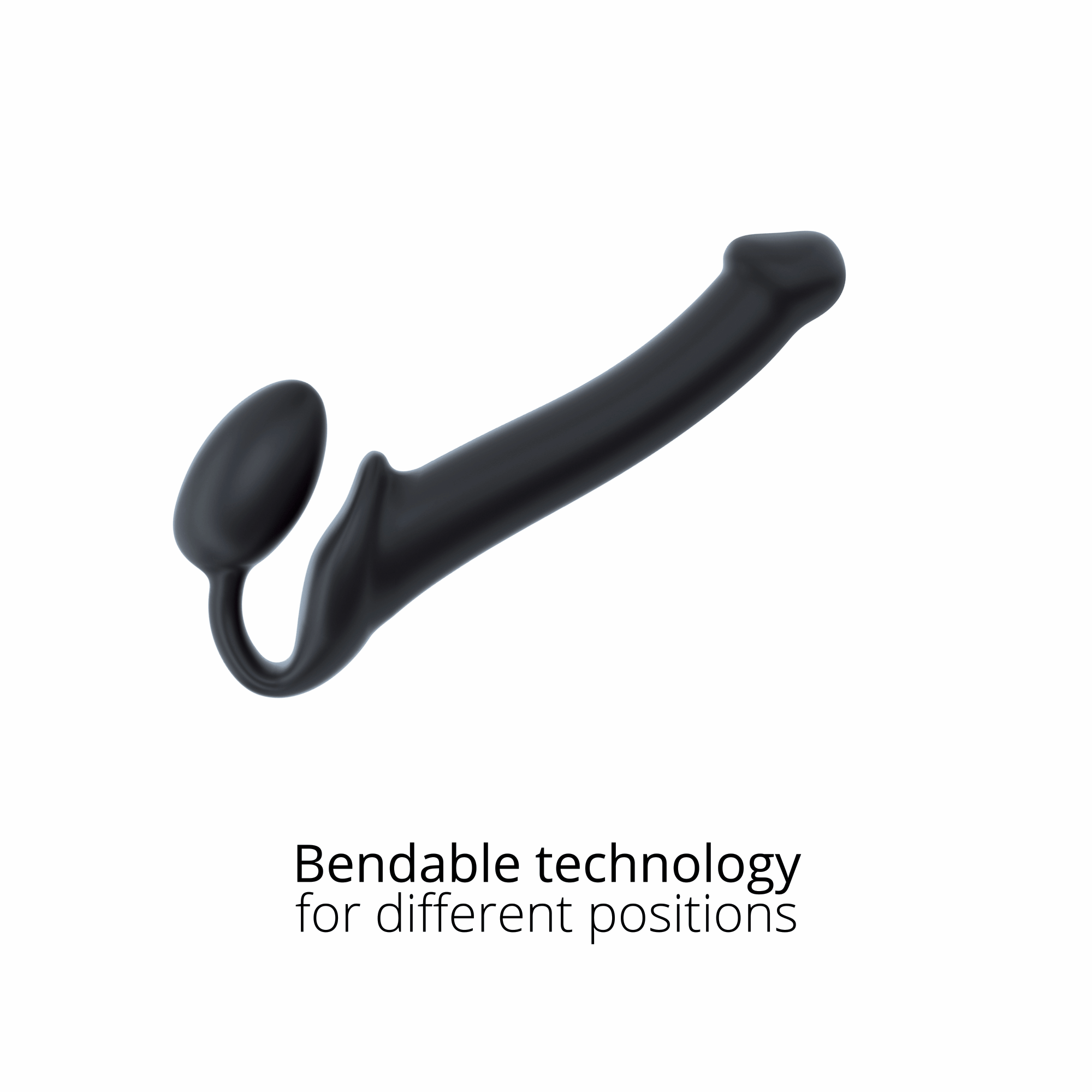 Strap-On-Me - Strapless Voorbind Dildo - Maat M - Zwart gif