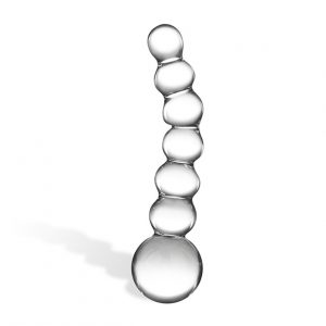 Gläs - Curved Glass Beaded Dildo