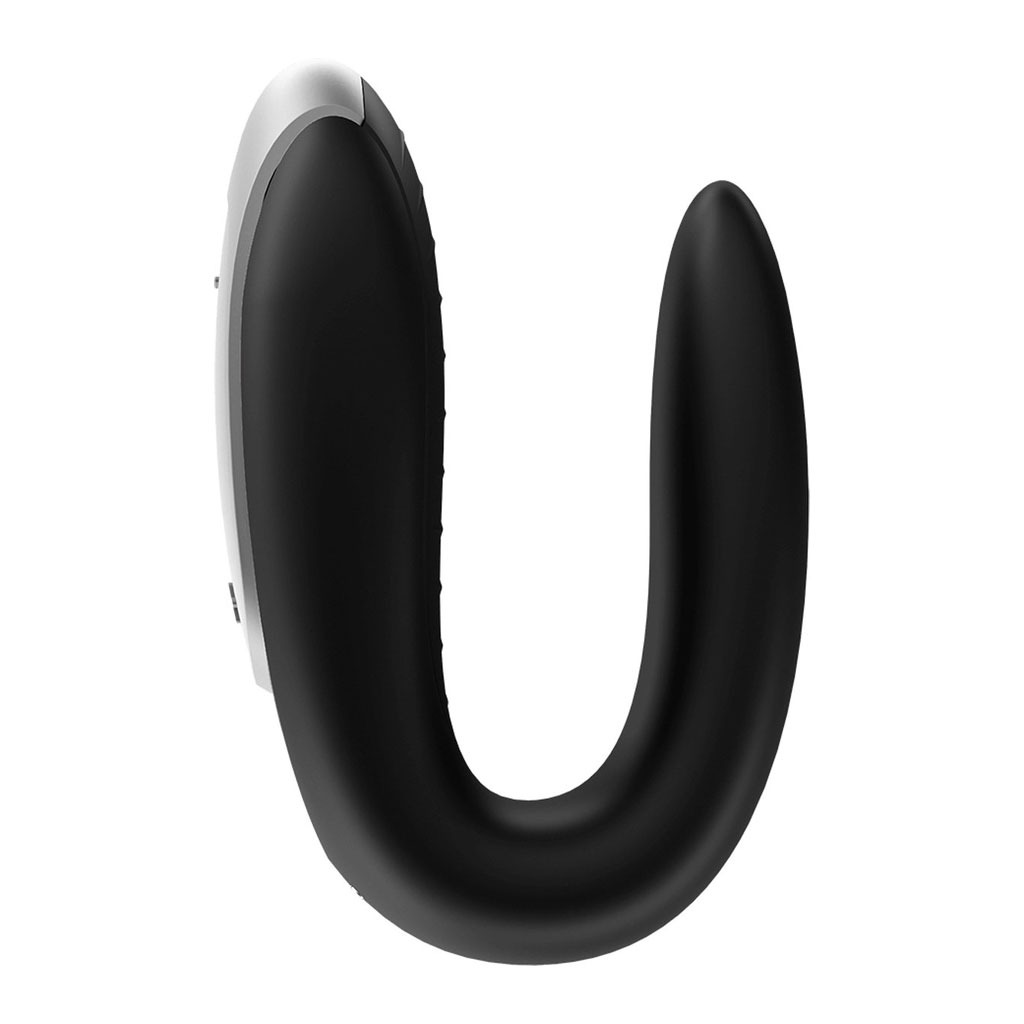 Satisfyer - Double Fun Koppel Vibrator Zwart zijkant