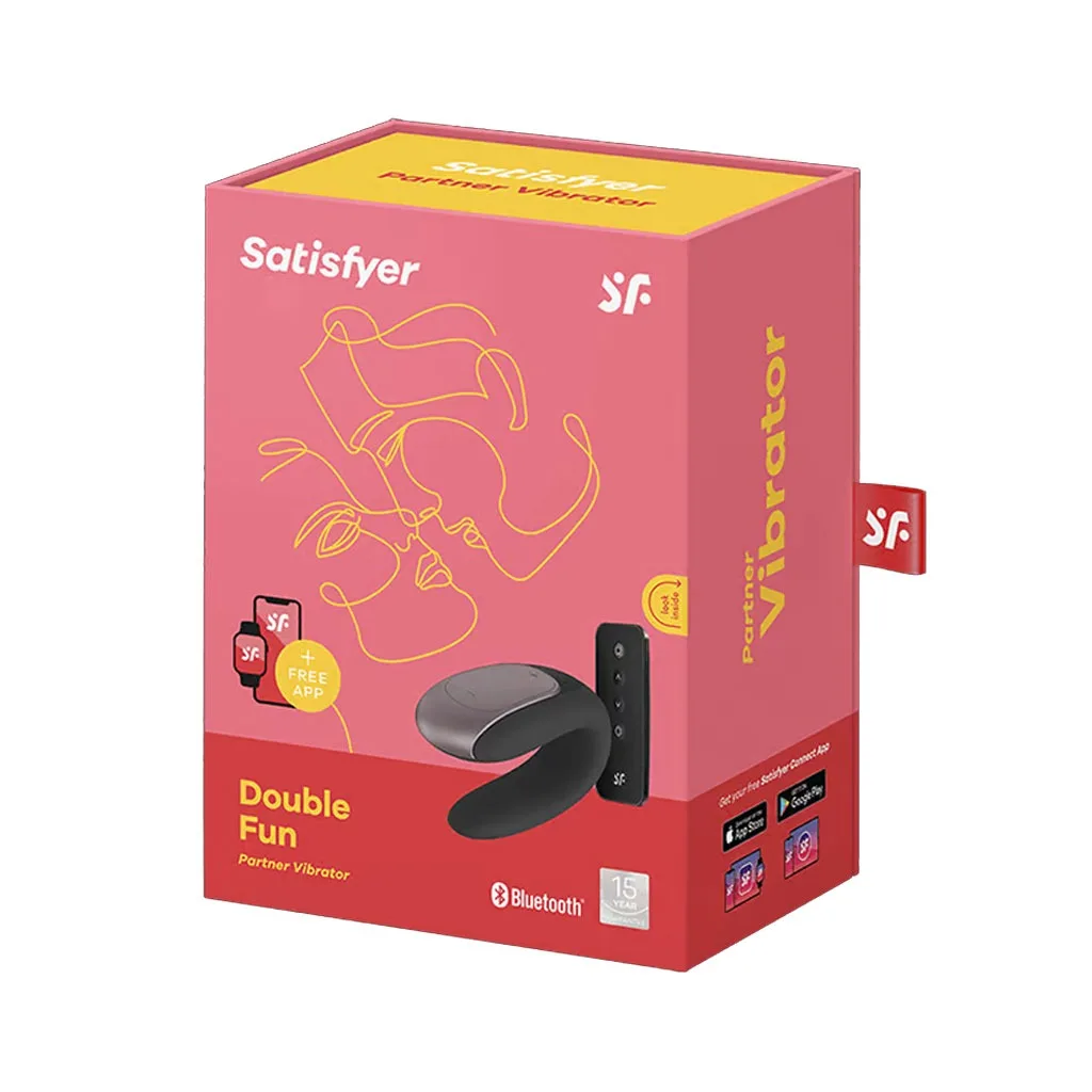 Satisfyer - Double Fun Koppel Vibrator Zwart