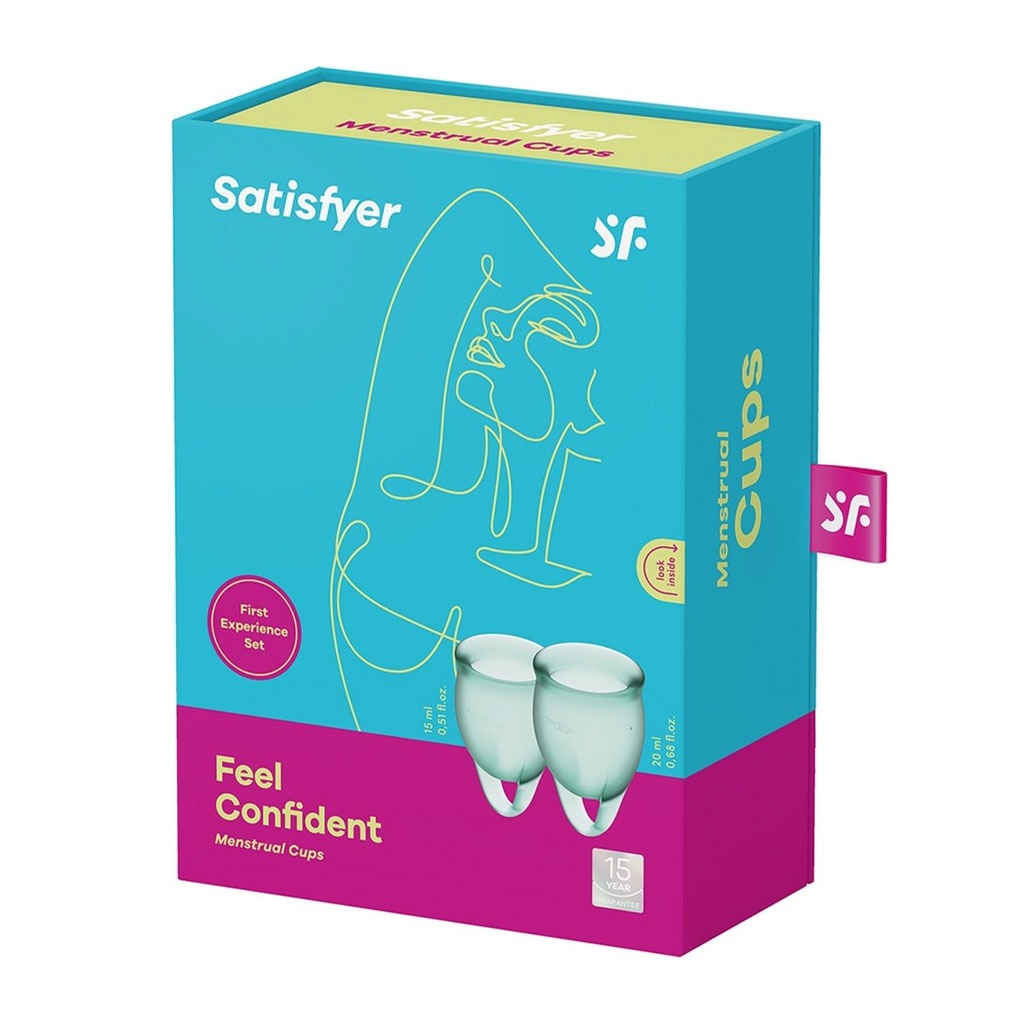 Satisfyer - Feel Confident Menstruatie Cup Set Groen doosje