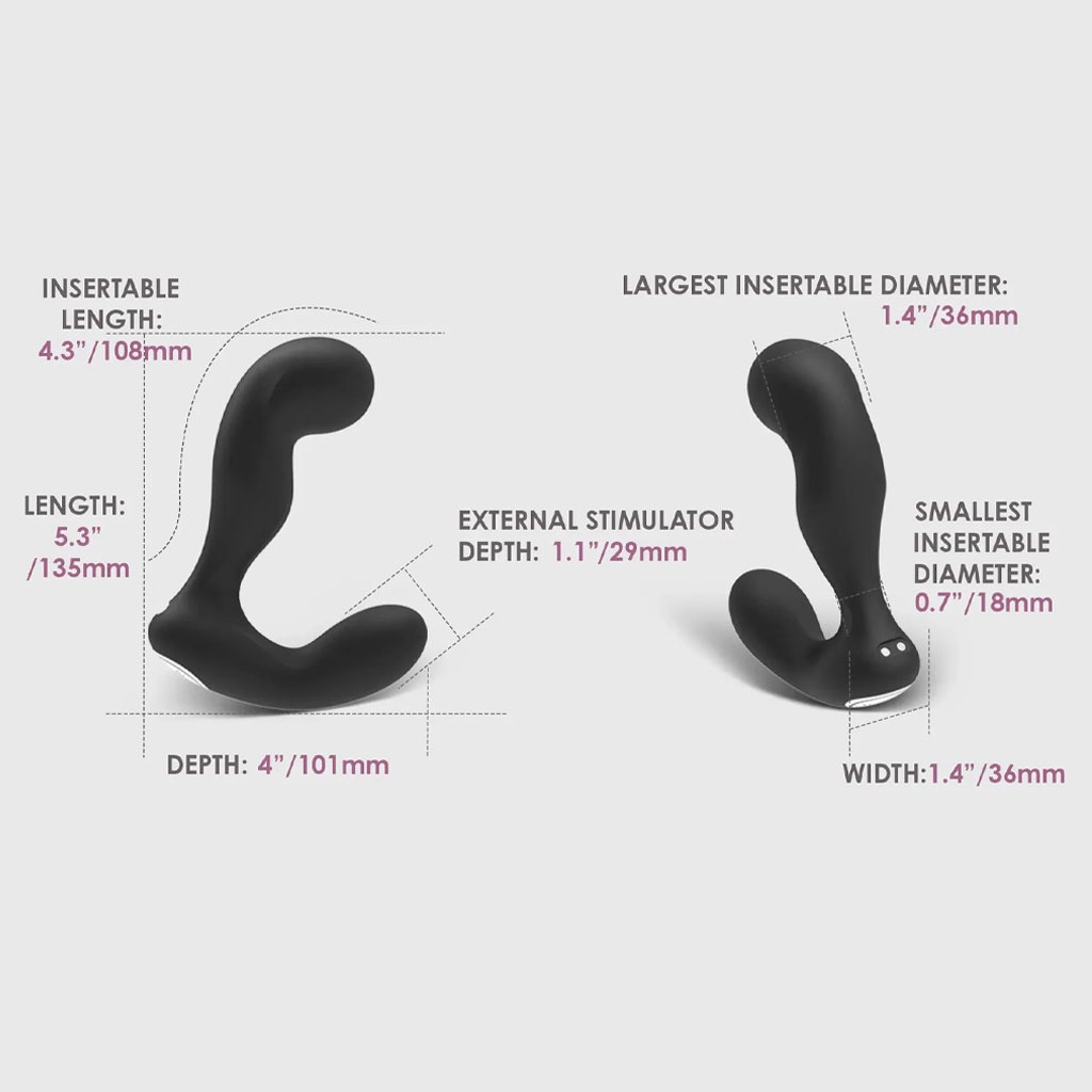 Svakom - Iker Prostaat Vibrator afmeting