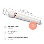 Le Wand - Draadloze Massager Wit lengte