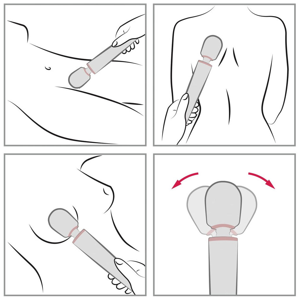 Le Wand - Draadloze Massager Wit gebruik