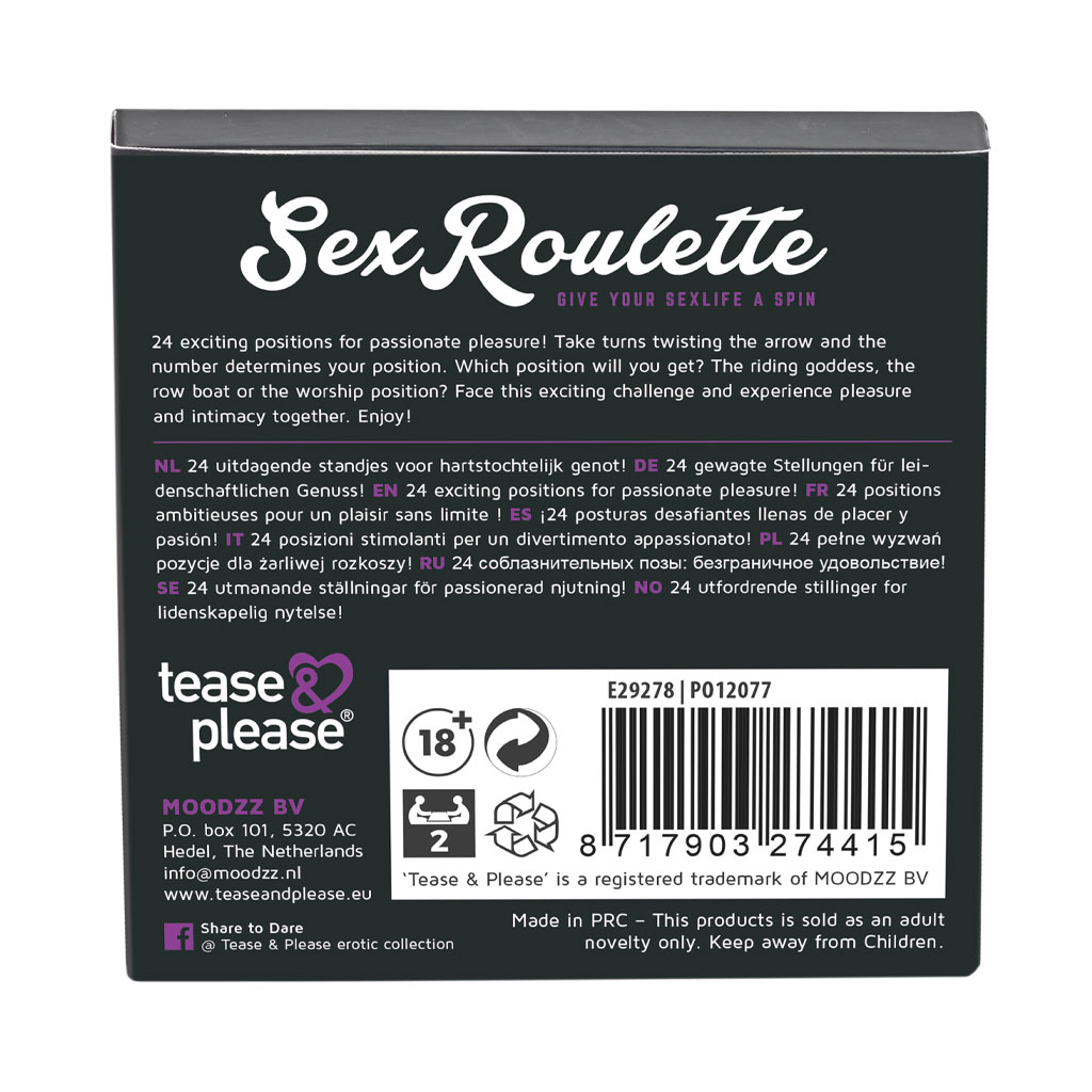 Tease & Please - Sex Roulette Kamasutra verpakking