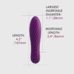 Svakom - Tulip Vibrator Paars afmeting