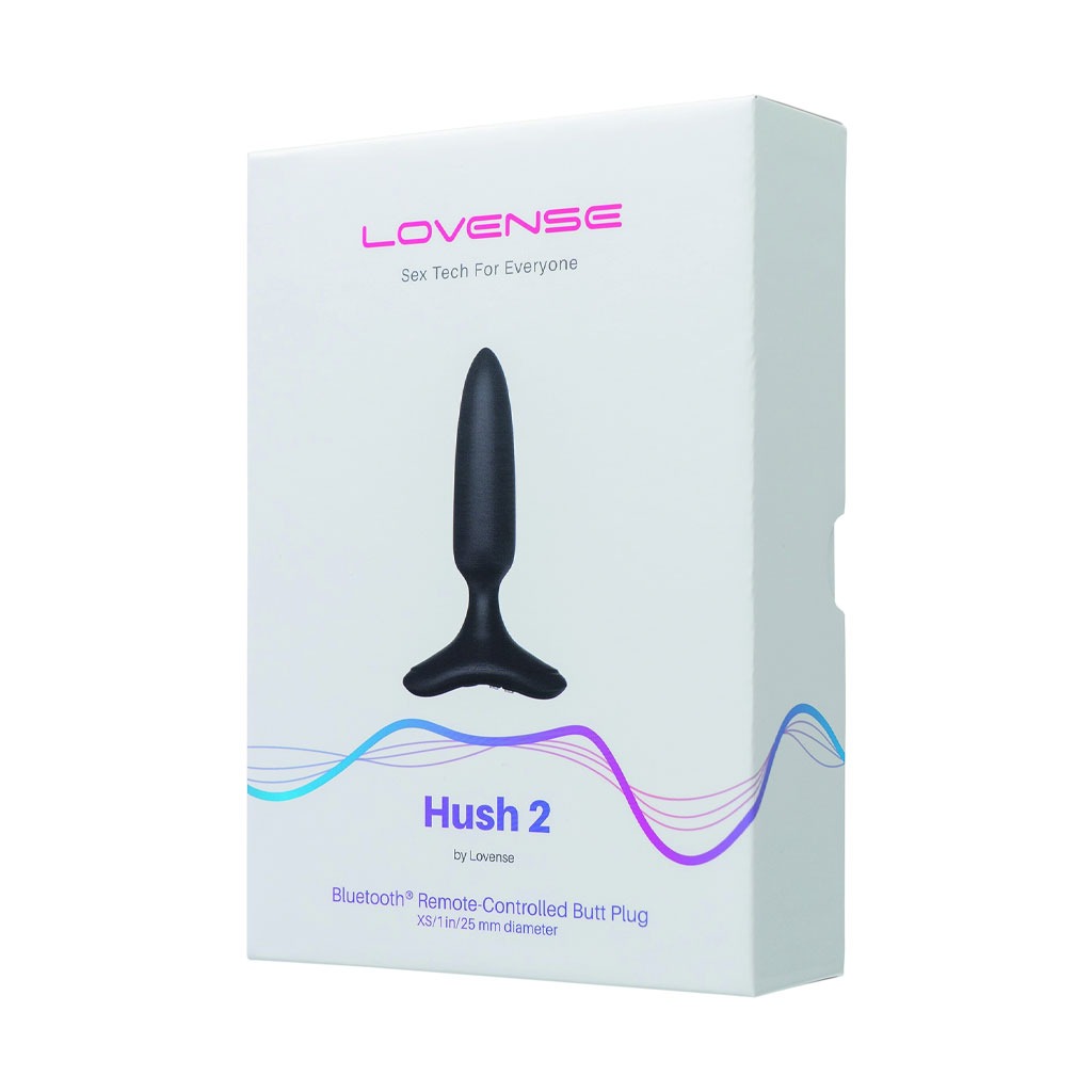 Lovense HUSH 2 - 25 mm Vibrerende Buttplug + APP verpakking