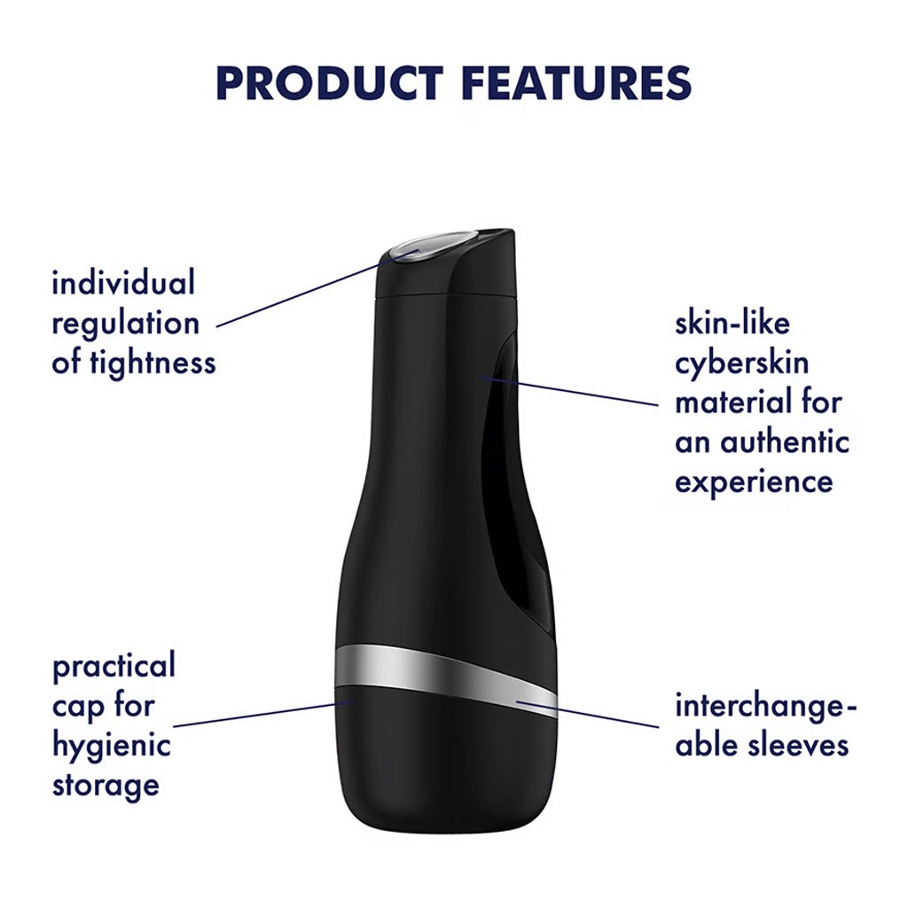 Satisfyer - Men Classic Masturbator Zwart/Zilver info