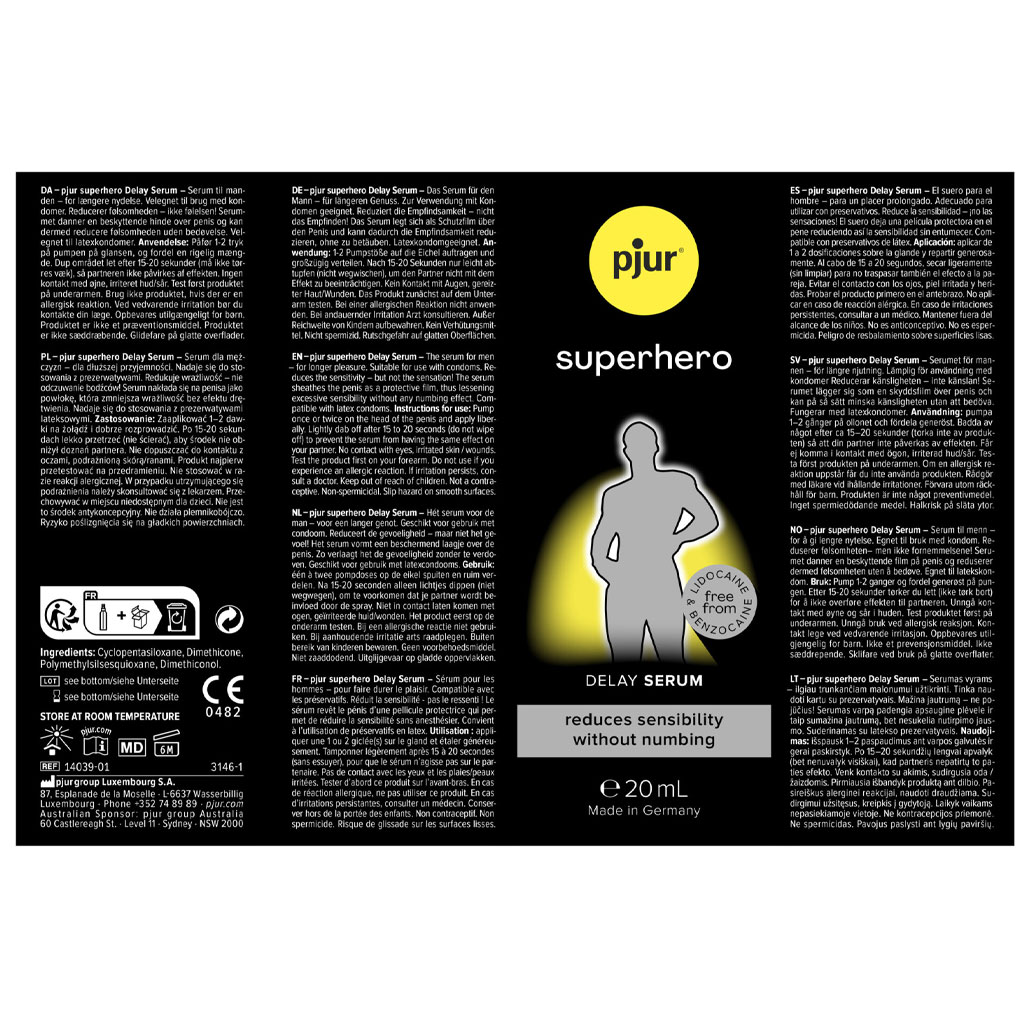 Pjur - Superhero Delay Serum 20ml info