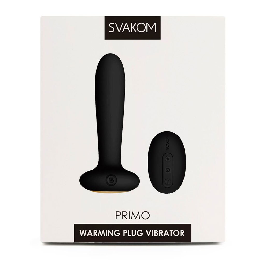 Svakom - Primo Verwarmende Plug Vibrator - Zwart verpakking