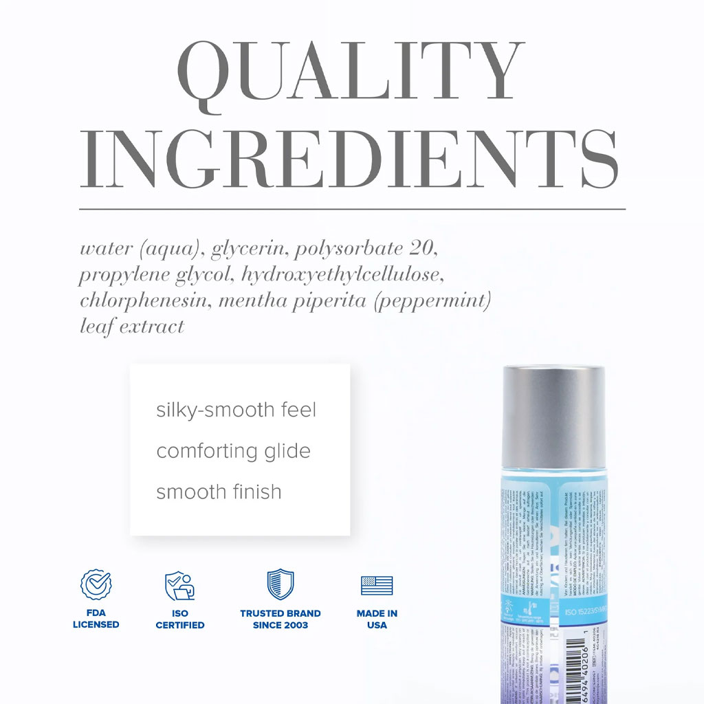 System Jo - H2O Glijmiddel Cooling 60ml ingrediënten