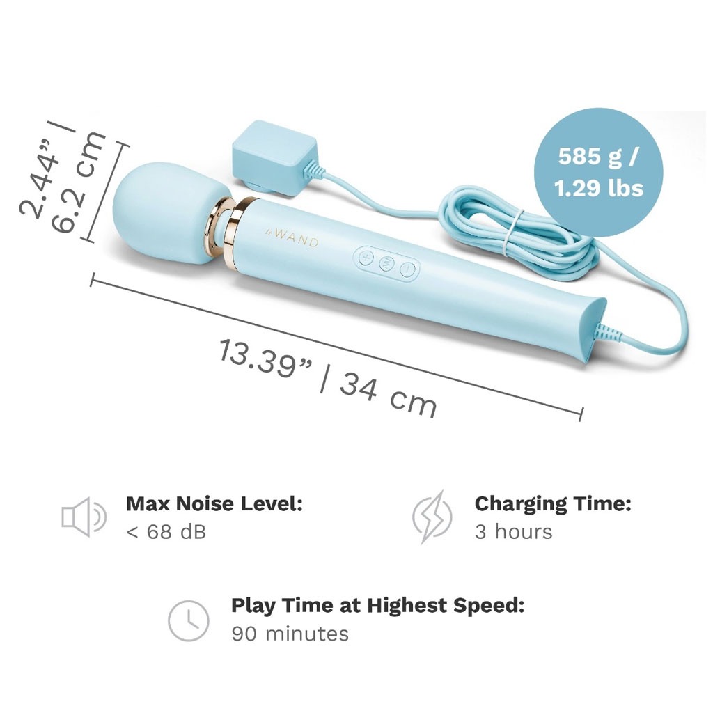 Le Wand - Krachtige Plug-In Wand Sky Blue lengte