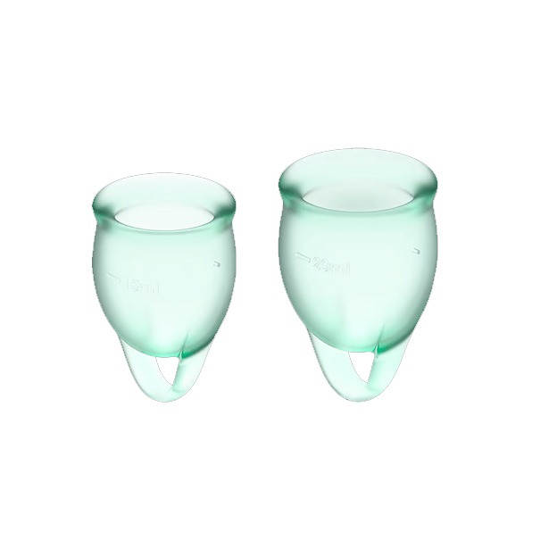 Satisfyer – Feel Confident Menstruatie Cup Set Donker Groen