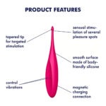 Satisfyer - Twirling Fun Pin-Point Vibrator Roze info
