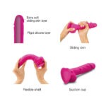 Strap-On-Me - Sliding Skin Realistische Dildo - Roze info