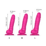 Strap-On-Me - Sliding Skin Realistische Dildo - Roze lengte