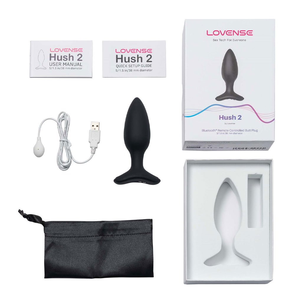 Lovense HUSH 2 - 38 mm Vibrerende Buttplug + APP inhoud