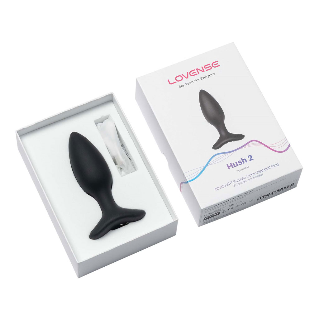 Lovense HUSH 2 - 38 mm Vibrerende Buttplug + APP doosje