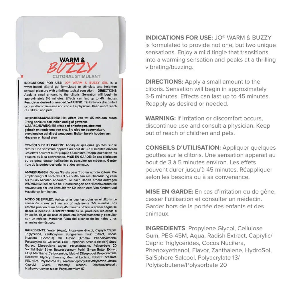 System Jo - Warm & Buzzy Clitoris Gel 10ml