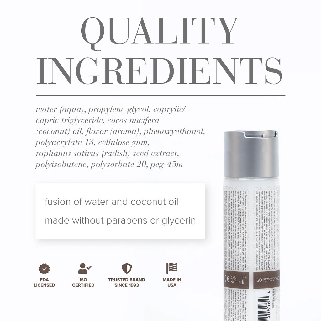 System Jo - Hybride Glijmiddel Kokosnoot 120ml ingrediënten