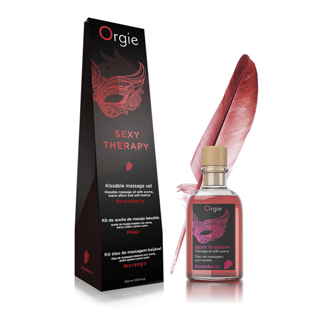 Orgie – Kissable Massage Set Aardbei