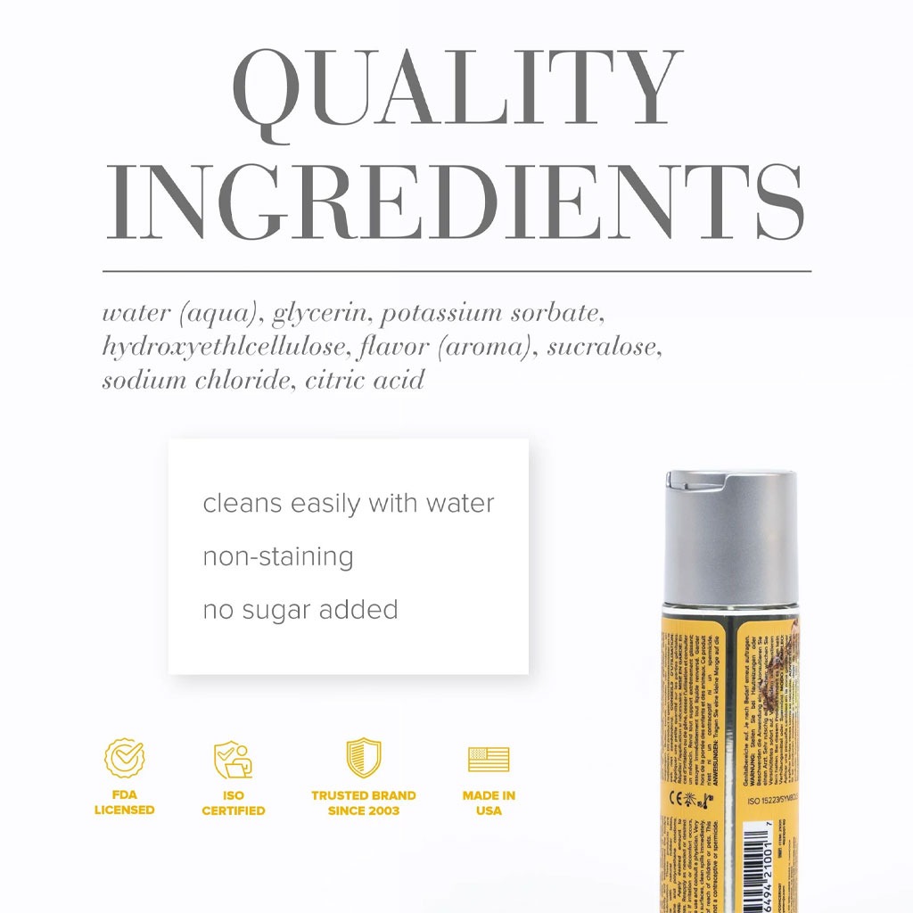 System Jo - H2O Glijmiddel Cocktails Pina Colada 60ml ingrediënten