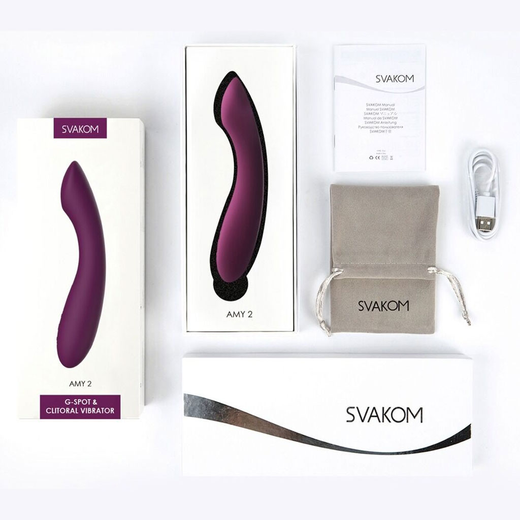 Svakom - Amy 2 G-Spot Vibrator Paars inhoud