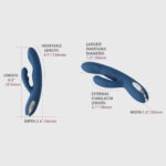 Svakom - Aylin Tapping Rabbit Vibrator Blauw afmeting