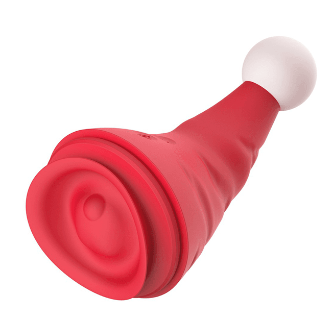 sexy kerstmuts sextoy likkende vibrator