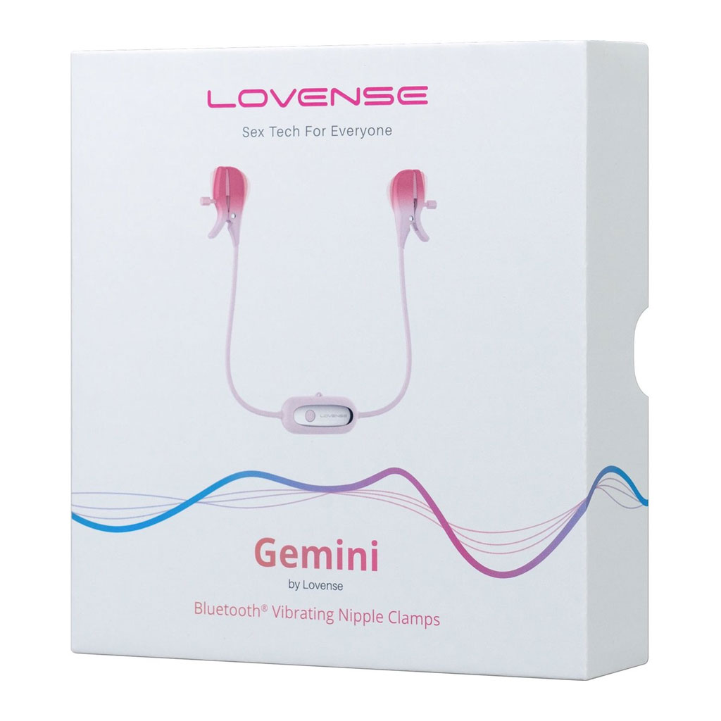Lovense - Gemini Vibrerende Tepelklemmen met App verpakking