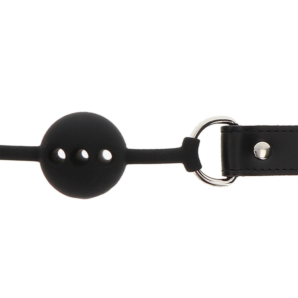 Taboom - Siliconen Ball Gag Zwart kopen
