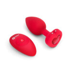 B-VIBE Vibrerende ButtPlug Hartje M/L – Rood