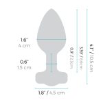 B-Vibe - Vibrerende ButtPlug Hartje M/L - Rood afmeting