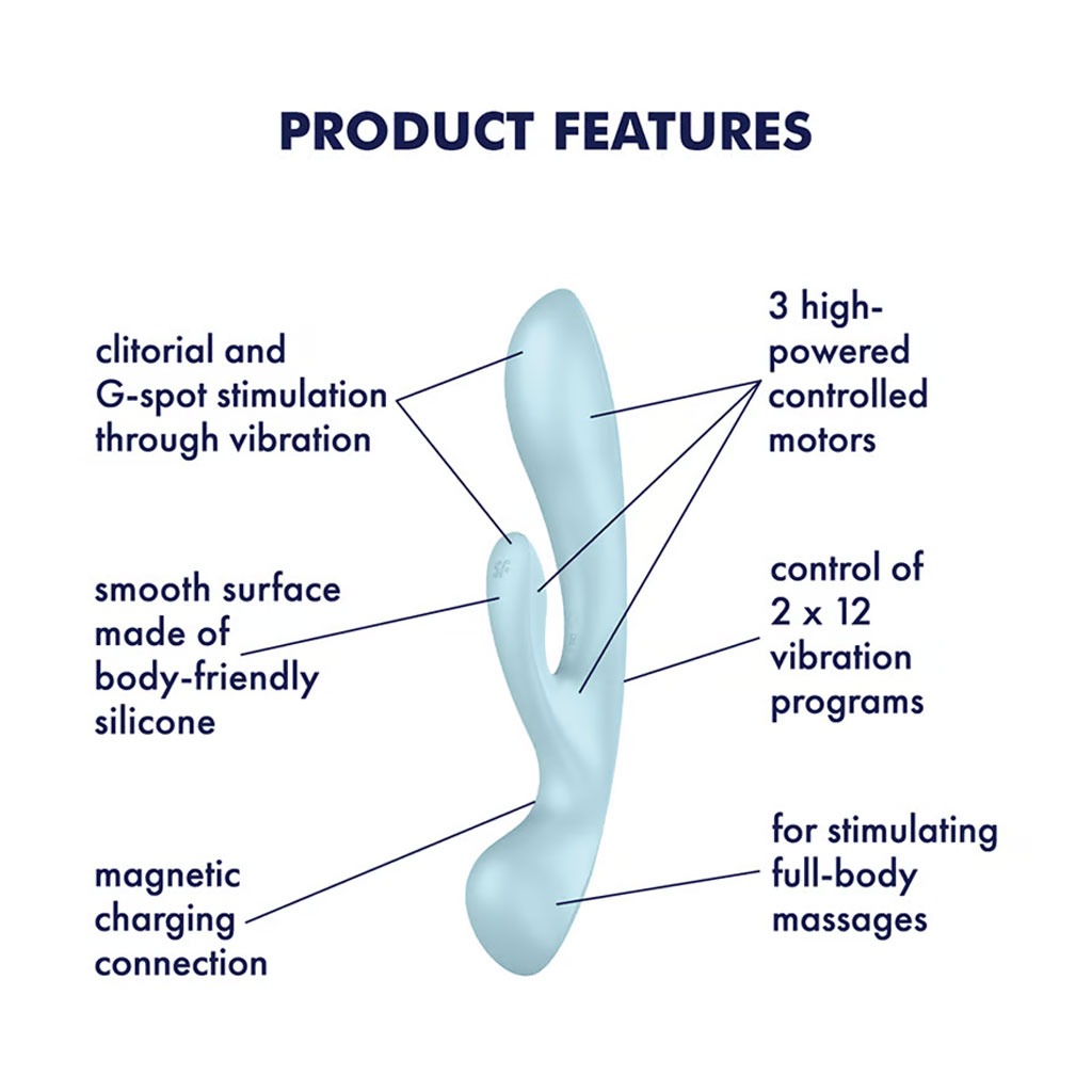 Satisfyer - Triple Oh Licht Blauw info