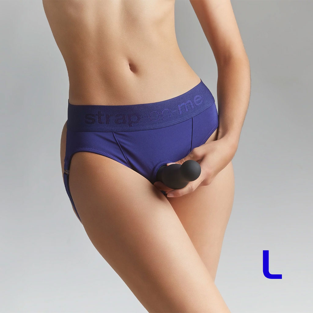 Strap-On-Me - Luxe Harnas Heroine Blauw L