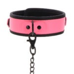 Taboom - Glow in the Dark Halsband met Ketting Roze nekboei