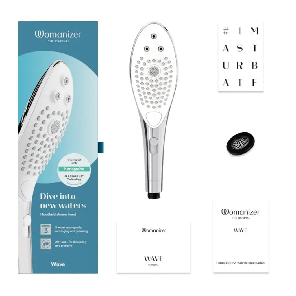 Womanizer Wave intieme Douchekop - Chrome