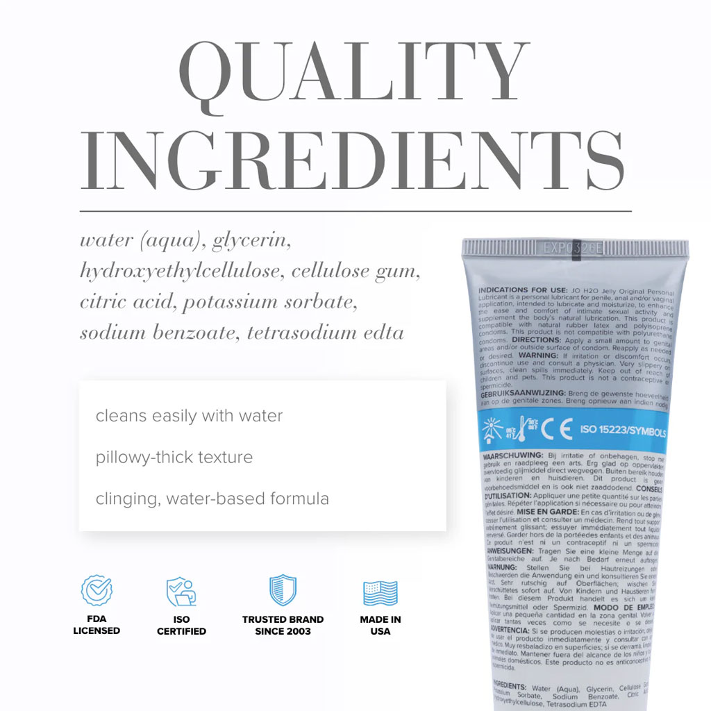 System Jo - Jelly Glijmiddel op Waterbasis 120ml ingrediënten